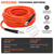 150FT Sewer Jetter Kit for Pressure Washer, 5800 PSI Water Jet Drain Cleaner Hose With Corner Rotating Button Nose Nozzle 1/4 Inch NPT, Jetting Nozzles Kit With Spanner Handle Strap