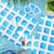 Pushglossy Pool Patch Repair Kit 8 x 39 Inch Self Adhesive Swimming Safety Cover Patch Kit Pool Cover Repair for Inground(Check,Blue and White,2 Rolls)
