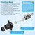 Dreyoo 2 Pieces Pressure Balancing Cartridge and Valve Stem Assembly, Compatible with 971-2500 and 974-2910, Compatible with Pfister 0X8/JX8/VB8/JV8 Deep Casting Valve, for Single Handle Tub/Shower