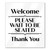 Acrylic 7x8 Please Wait to be Seated Sign - Premium White & Black Wait to be Seated Sign for Hostess Stand - Hostess Signs for Bar Restaurant Supplies & Decor with Adhesives - Made in USA