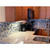 Blujellyfish Blue Sea Glass Tile Backsplash Beach Style Mosaic Tiles Real Seashell Inside (Pack of 5 Sheets)