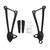 TCMT Rear Footrest Foot Pegs Bracket Fit For Kawasaki Ninja ZX6R 09-25 ZX10R 08-10 ZX636 2013-2025 Sand Black