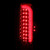 HECASA Tail Light Brake Lamps Compatible with 1990-1997 Ford F150/F250/F350/Bronco/F Super Duty Styleside 3D LED Tube Bar LH & RH - Red Lens