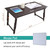 Nnewvante Large Size Floor Desk, Folding Low Coffee Table, No Assembly Required, Adjustable Floor Table for Breakfast Gaming Writing 33.5"x17.7" Black Walnut