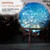 Alpine Corporation 13" Tall Indoor/Outdoor Pearlized Blue Glass LED Gazing Globe with Stand
