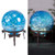 Alpine Corporation 13" Tall Indoor/Outdoor Pearlized Blue Glass LED Gazing Globe with Stand