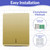 Stardrix Paper Towel Dispenser Wall Mount, Brushed Gold Stainless Steel Commercial Paper Towel Holder with Lock, Large Capacity 400 C Fold/525 Multifold Towels