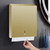 Stardrix Paper Towel Dispenser Wall Mount, Brushed Gold Stainless Steel Commercial Paper Towel Holder with Lock, Large Capacity 400 C Fold/525 Multifold Towels