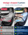 ADERI Gel Wedge Car Seat Cushion for Driving Relieves Tailbone Pain, Composite Gel Memory Foam for Cool & Support Comfort, Ergonomic Car Seat Pillow, Elevated Back for Wider Vision, Anti-Slip Design
