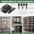 Glass Cabinet Door Hinges, 304 Stainless Steel, Hydraulic Soft Close, Magnetic Latch,Door Hinge for 5-8mm Thickness, Durable (2PCS,Black)