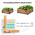 Set of 8 Raised Garden Bed Corner Brackets with Wood Screws, Rust Resistant Metal Connectors 11" x 3" x 3" for 20"-24" Beds, Raised Bed Corners for Vegetable Planter Garden Wood Grain