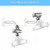 Senhozi Shower Head Elbow Adapter, Brushed Nickel 360° Adjustable Shower Head Adapter, Wall Mounted Shower Arm Connector, Shower Arm Extention for Fixed and Rain Shower Head, SE002BN