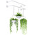 Bamworld Hanging Planters 2PCS for Indoor Plants Hanging Plant Holder Plant Hanger Indoor Ceiling Window Plant Shelves Wall Mount Black Metal Rod(Pot&Plant Not Included) White
