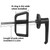 5-Key L-Handle Shed Lock Kit - Durable Anti-Corrosion Metal Hardware with 5-1/2" Stem | for Playhouses, Chicken Coops, Campers & More (Black)
