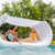Comfy Floats Inflatable Pool Couch - White Pool Float, Floating Cabana, Luxury Pool Float for Adults
