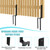 4 Pcs Fence Post Repair Kit, Heavy Duty Fence Post Anchor with Black Powder-Coated,Post Buddy Fence Repair Tilted/Broken Wood Fence Post