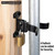 HILLMASTER 1-3/8" Flat Back Wall Mount Chain Link Fork Latch, Black Gate Fork Latch with Padlock Hole,Fence Latch Lock with Screws,Bolts,Gate Hardware Gate Latches for Outdoor Wooden Gates, 1 Pack