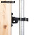 HILLMASTER 1-3/8" Flat Back Wall Mount Chain Link Fork Latch, Black Gate Fork Latch with Padlock Hole,Fence Latch Lock with Screws,Bolts,Gate Hardware Gate Latches for Outdoor Wooden Gates, 1 Pack