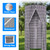 ZVOBUEI Round Shower Curtain Hanging Bathroom Curtains with Storage and Double Zipper Waterproof Portable Shower Curtain Sets for Camping & Outdoor Privacy (Grey, 39"x78")