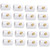Mornajina 20 Packs 1/2" PVC Misting Nozzles Coupling with Brass Mist Nozzle Replacement Head for Outdoor Misting Cooling System, Atomizing Misting Sprayer with Steel Atomizing Nozzle 0.016" Orifice
