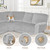 Arfntevss Sectional Recliner Couch Covers Velvet Corner Sectional Sofa Cover for Reclining Couch Stretch Soft L Shape Recliner Slipcover Thick U Shaped Washable Protector (5 Seat Cover, Silvery Gray)
