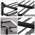 BOZWELL Bathroom Lavatory Towel Rack with Two Towel Bars,20-Inch Towel Holder with Shelf BZ105-A (Matte Black)