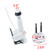 T Tulead Toilet Tank Parts Replacement Toilet Dual Flush Valve 7" Height, Fill Valve,Push Button, Fill Valve Thread Dia: G1/2, Flush Valve Dia: 3"