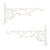 Sungmor Cast Iron Hanging Plant Bracket, 16.5" Large Outdoor Wall Plant Hangers, 2pcs White Heavy Duty Hanging Basket Hooks, Decorative Hooks for Flower Pot, Lantern, Wind Chime, Hummingbird Feeder