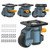 Leveling Casters with Upgraded Ratchet Handle Design,360 Degree Swivel Castor Wheels, Adjustable Heavy Duty Casters with Feet for Workbench, Machine, Total Capacity 3300 Lbs