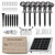 CLY Solar 6 in 1 RGB Spotlights Outdoor Garden, 10 Colors 12 Modes Solar Garden Floodlight Landscape Spotlights IP66 Waterproof 59.06ft Cable Spike Light for Lawn, Patio, Balcony