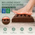 Brookstone Foot Massager Roller Plantar Fasciitis Pain Relief - Wooden Under Desk Feet Massage - Dual Manual Heel Massagers - Wood Rolling Acupressure Tool with Reflexology Guide - Gift for Men, Women