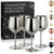 Oak & Steel - Stainless Steel Wine Glass Set of 4, 18oz Metal Wine Goblet, Unbreakable Outdoor Glasses for Beach & Pool, Portable for Picnic, Gift