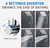 G-Promise All Metal Shower Diverter with Low Holder, Extended 13.5 Inch, 3-Way Diverter Valve with Pause Mode for Handheld and Fixed Shower Heads, 4-Setting Universal Replacement Part (Chrome)