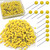 Auvotuis 500Pcs Yellow Map Pins, 1/8 Inch Map Tacks, Round Ball Head Map Push Pins, Small Thumb Tacks Push Pins for Travel Map, Bulletin Board, Picture, Cork Board, DIY Craft, School, Office, Home