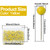 Auvotuis 500Pcs Yellow Map Pins, 1/8 Inch Map Tacks, Round Ball Head Map Push Pins, Small Thumb Tacks Push Pins for Travel Map, Bulletin Board, Picture, Cork Board, DIY Craft, School, Office, Home