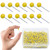 Auvotuis 500Pcs Yellow Map Pins, 1/8 Inch Map Tacks, Round Ball Head Map Push Pins, Small Thumb Tacks Push Pins for Travel Map, Bulletin Board, Picture, Cork Board, DIY Craft, School, Office, Home