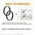 JEDELEOS Replacement Belts for Bissell 3313 3313U 3332 3333 3334 3335 3533 3534 3536 3674 3675 3676 36762 Powerforce Helix and CleanView Rewind Upright Bagless Vacuum Cleaner (Pack of 2)