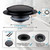 Black Tub Drain Stopper,Welsan Universal Pop Up Bathtub Stopper Replacement Tip Toe, Lift and Turn with 2-Hole Overflow Face Plate Cover and EZ Bath Tub Plug Stopper (Matte Black)