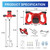 Vkdemer Electric Handheld Cement Mixer, Portable Mortar Mixer with 6 Adjustable Speed, 110V Mud Mixer for Mixing Plaster,Cement, Paint, Fodder
