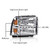 G-PLUS LED DRL Headlights Point Style, Compatible with 2005 2006 2007 Ford F250 F350 F450 F550 Super Duty Headlamp Driver and Passenger Side, Clear lens Chrome Housing Amber Reflector