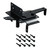 skysen Carbon Steel Vinyl Wood Fence Post Mount Gate Latch(2066-cs-p)