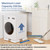 Adjustable Appliance Rollers Heavy Duty, Mobile Mini Fridge Stand Washer and Dryer Stand with 16 Hidden Silent Locking Wheels, Anti Vibration Washing Machine Pedestal Multi-Functional Base for Dryer