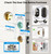 Veise Keyless Entry Door Lock with 2 Lever Handles - Electronic Keypad Deadbolt, Auto Lock, Back Lit & Easy Installation Design, Front Door Handle Sets, Matte Black
