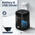 Aniborsa Electric Pencil Sharpener, USB & Battery Operated, Adjustable Nibs, Automatic Pencil Sharpener for Kids, Classroom, School, Home, Office, Black