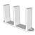 3-Pack Sliding Closet Door Floor Guide Bracket | Universal Fit for 1-3/8" Width Bypass Doors (White) | Grovers Home Solutions