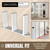 3-Pack Sliding Closet Door Floor Guide Bracket | Universal Fit for 1-3/8" Width Bypass Doors (White) | Grovers Home Solutions