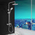 Rain Shower Head, 8" inch Round LED Shower with 3 Color Temperature Controlled Lights Changing automatically Water Rainfall High-Pressure Bathroom Shower Head