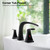 PARLOS 2-Handle Widespread Waterfall Roman Bathtub Faucet Tub Filler with Valve, Matte Black, 1434204