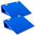 Nuanchu 2 Pcs Folding Slant Board for Writing 14 x 12 Inch Large Slanted Clipboard Adjustable Tilted Writing Boards Sloped Surface to Improve Handwriting Legibility Endurance (Blue)