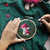 Caydo 6 Pieces 3 Inch Embroidery Hoop with Metal Screw, Small Embroidery Hoops Set, Bamboo Cross Stitch Hoop Ring for Art Craft Sewing, Home Ornaments